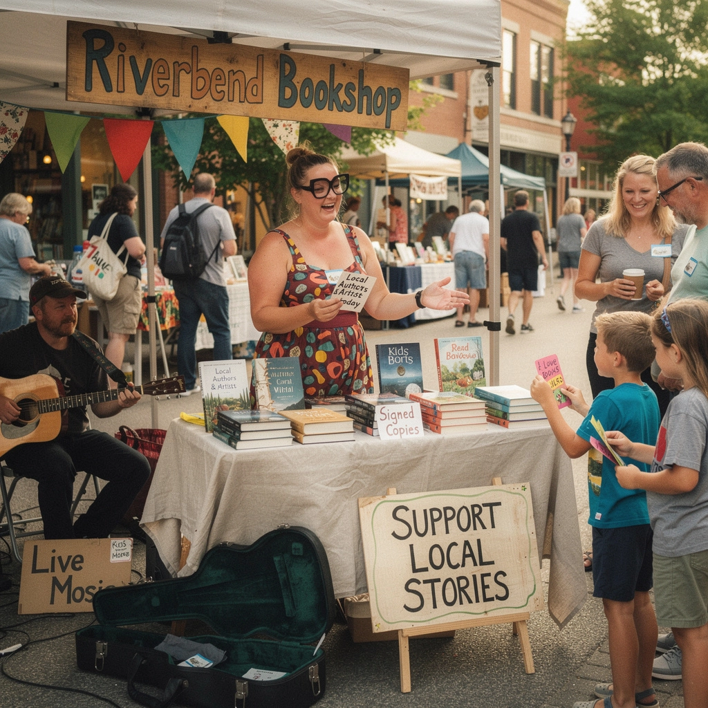 本を手に取っているお客様、興味津々な表情