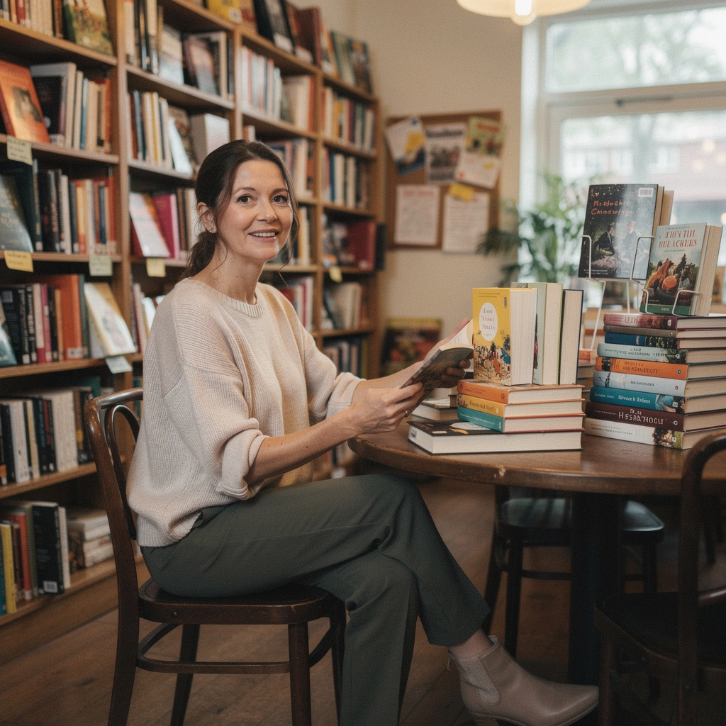 スタッフ推薦の本が紹介されている棚