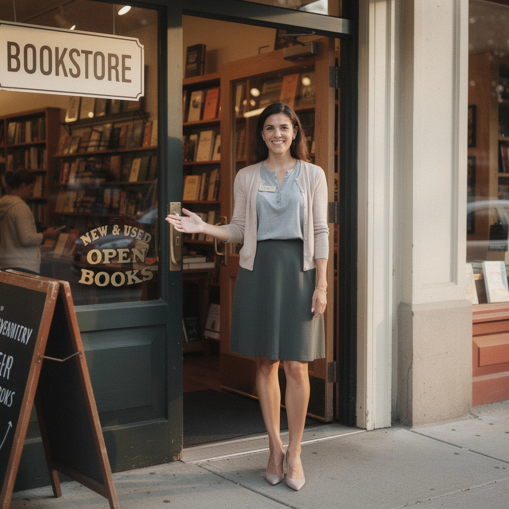 地域の作家のサイン会、ファンが並んでいる